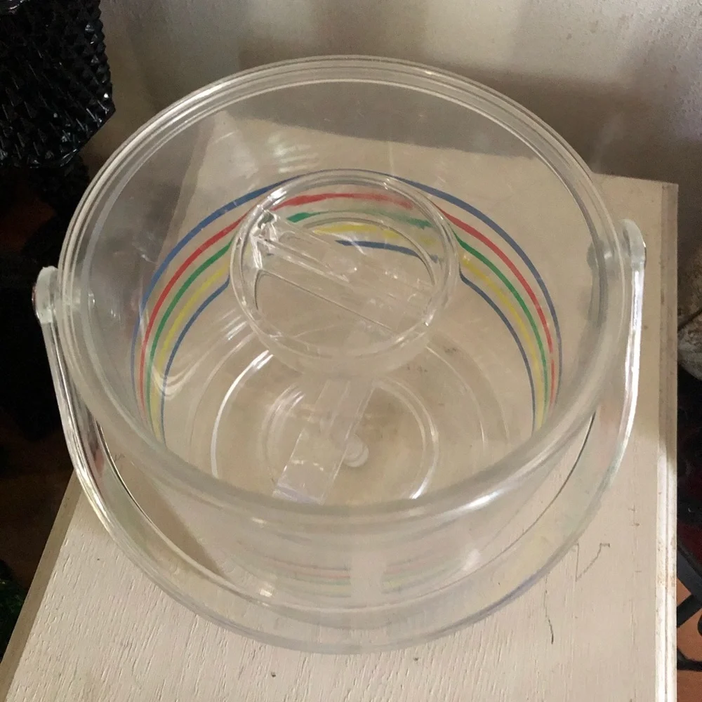 Vintage Acrylic Ice Bucket with Liner